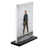 Support de menu en acrylique transparent courbé sur mesure de haute qualité, présentoir de bureau en plexiglas pour prospectus, support de signalétique en acrylique