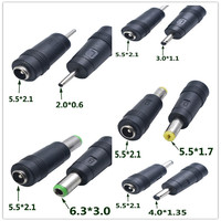 Connecteur adaptateur DC femelle 5.5x2.1mm vers mâle 6.3x4.0mm 6.2x3.0mm 5.5x2.5mm 5.5x2.1mm 5.5x1.7mm 4.8x1.7mm 4.0x1.7mm 3.5x1.35mm