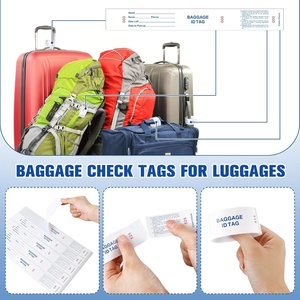 ป้ายติดกระเป๋าเดินทางของโรงแรมพร้อมเทปถ่าย<span class=keywords><strong>โอน</strong></span>ข้อมูลบนกระดาษด้านหลัง ป้าย<span class=keywords><strong>ตรวจ</strong></span>สอบสัมภาระพร้อมหมายเลข - Product Image 3