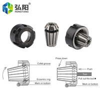 Écrou de serrage équilibré standard ER25UM, surface en oxyde noir, résistance à l'usure pour broche CNC haute vitesse