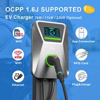 Estación de Carga para Vehículos Eléctricos Ocpp2.0 Ocpp 2 2.1 2.01, Stock Europeo, 7kw/22kw, Sin Cable, Pos Ac Wallbox, Comunicación Ocpp 1.6j