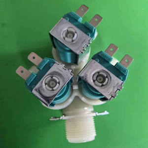 Vanne solénoïde d'entrée d'eau parallèle en nylon de style européen, un entrée trois sorties, pour pièces d'appareils électroménagers de lavage, spécialement conçue pour - Product Image 3