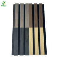 Panneaux acoustiques en bois grainé MDF écologiques OEM, imperméables, haute résistance au feu, panneaux acoustiques à lattes