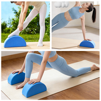 Blocs de mousse EVA de qualité supérieure pour le fitness, logo personnalisé, briques de yoga demi-rondes 100g, accessoires de Pilates, danse, gym