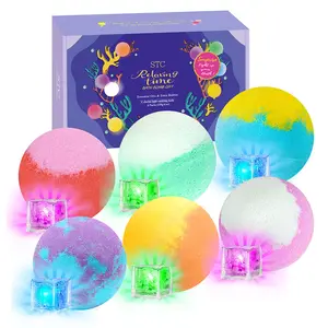 Glowing Bath Salt Ball Sets Bubble Bath Balls Bubble Popper Exploding Balls Wholesale