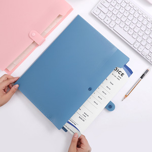 Classeur à soufflet A4 couleur macaron avec 8/12 onglets, pochettes en plastique PP, organiseur de bureau - Product Image 2