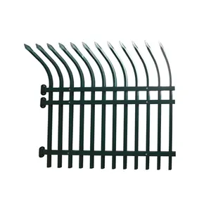 702 özelleştirilmiş siyah toz kaplı ferforje çit fabrika tedarikçinin sıcak daldırma galvanizli çelik park güverte güvenlik düşük