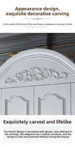 خزانة تخزين متعددة الوظائف بتصميم أوروبي فاخر جديد وبسيط بألوان فاتحة لغرفة النوم مع أدراج - Product Image 6