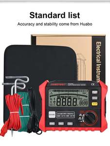 جهاز هابوتست HT2302 عالي الدقة لقياس الموثوقية، جهاز قياس مقاومة الأرض للبرج عالي الجهد وناقل الترددات العالية - Product Image 6