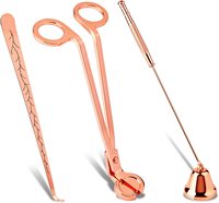 Ensemble d'accessoires pour bougies 3 en 1 Coupe-mèches pour bougies Ensemble d'outils pour couper les mèches