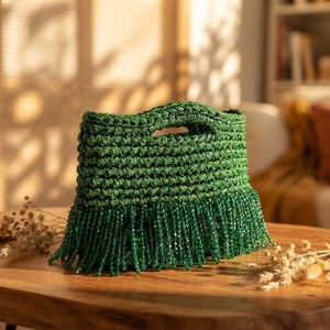 Borsa Clutch da Sera di Lusso per <span class=keywords><strong>Donna</strong></span>, Fatta a Mano con Perline e Uncinetto, per Matrimoni e Feste, <span class=keywords><strong>Elegante</strong></span> Borsa a Mano di Alta Qualità con Nappe - Product Image 1