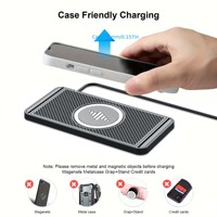 Nouveau chargeur sans fil antidérapant 15W 2 en 1, tapis de charge rapide, chargeur de téléphone portable pour la maison et la voiture, adaptateur sans fil antidérapant, support