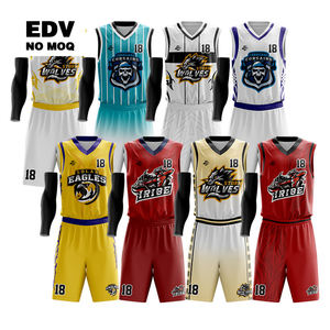 Ensemble d'uniformes de basketball en dropshipping : Maillot et short de basketball personnalisables de qualité supérieure - Product Image 1