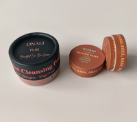 Vente en gros Emballage en carton cylindre de crème recyclée Petits contenants d'huile essentielle Mini pot de lotion cosmétique en papier kraft pour maquillage
