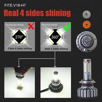 Kits de phares de voiture LED CSP Maidsail en aluminium H123456, 8000 lumens, 100W, 12V, compatibilité universelle, nouveaux phares à trois couleurs