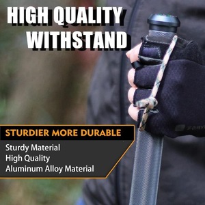 Bâton de randonnée pliable portable en acier inoxydable, bâton de trekking réglable, équipement de soutien pour la marche en plein air - Product Image 2