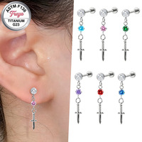 Boucles d'oreilles pendantes Freya pour femmes, en titane G23, longues et tendance, pour mariage, demoiselle d'honneur, avec diamants et cristaux