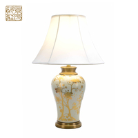 Abat-jour de lampe de table en tissu de luxe, style européen antique et moderne, pour chambre à coucher, vente en gros