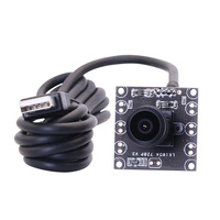 Module de caméra PCBA industriel 720p H1054 avec objectif fisheye 1,44 mm 180°, 30 ips HD, sans pilote USB, capteur CMOS, monture M12, vue panoramique