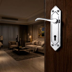 Universal Indoor Bedroom Stainless Steel Waterproof <b>Door</b> Handle <b>Lock</b> Push Button - Product Image 3