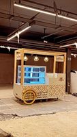 Gerobak/Trailer Makanan BBQ Pizza Hot Dog dengan Lampu LED, Peralatan Dapur Jalanan, Kios Truk Makanan Cepat Saji Kopi untuk Restoran