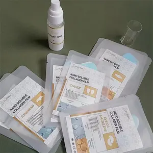 R Nieuwste Gezicht Ultradunne Oplosbare Collageenfilm Gehydrolyseerd Collageenmasker Anti Rimpels Masker Oplosbare Hoge Prime Zijde Collageen Film