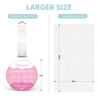 Serviette de Bain Compressée Portable Grande et Légère de 70 x 140 cm (42 x 27 Pouces), Jetable et Réutilisable