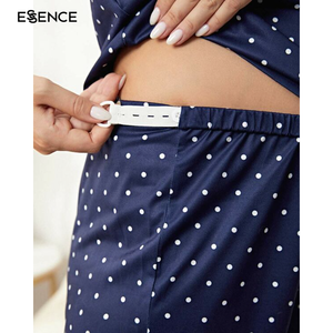 Custom Lace Trim Overlap Collar <strong>Maternity</strong> Linen Clothes Pajama Women Sleepwear Long Sleeve Nursing Breastfeeding Pregnancy - Product Image 5