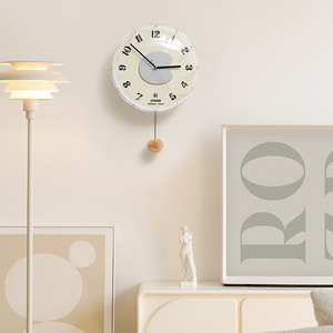 Wozoom Wall <b>Clock</b> Round Quartz <b>Battery</b> Powered Single Face For Living Room Home Decor - Product Image 4