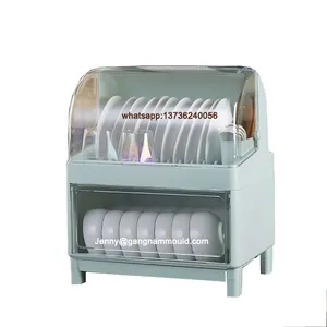 Household kitchen double-layer cupboard mould storage box dish tray die drain dish rack mold storage rack tools factory
