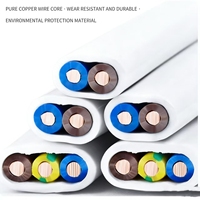 Flachmantel-Kupferleiter XLPE-Isoliert PVC-Ummantelung Niederspannung 500V/300V BvvB Kabel 3x1,5mm für Industrie- und Bauanwendungen