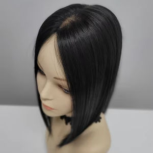 Perruque toupet en cheveux humains à clipser de 12 pouces, mi-longue et droite, légère et respirante, WIGTS, design premium, couleurs naturelles, livraison rapide - Product Image 1