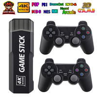 Mini consola de juegos Arcade clásica, 2 jugadores, 4K, con mando inalámbrico de 2,4G, juegos Retro para PS1/SEGA/SNES/MAME