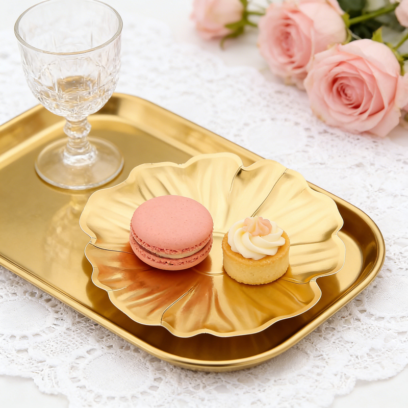 8in Gold Foil Stamped Disposable Healthy