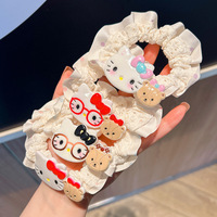 Nouveau serre-tête en forme d'intestin pour fille, bandeau mignon et doux, dessin animé, corde à cheveux, lunettes, chat, élastique, accessoires pour cheveux de couple
