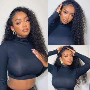 Peluca <span class=keywords><strong>con</strong></span> <span class=keywords><strong>diadema</strong></span> <span class=keywords><strong>de</strong></span> <span class=keywords><strong>cabello</strong></span> humano virgen brasileño, rizado, pre-desplumado y decolorado, trenzado, <span class=keywords><strong>de</strong></span> ondas sueltas, lista para usar para mujer - Product Image 4