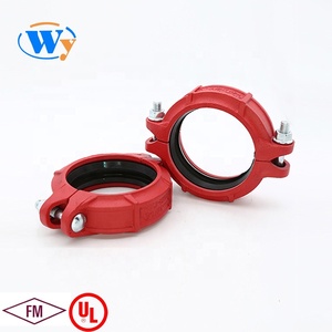 FM ul được phê duyệt dễ uốn sắt chữa cháy cứng nhắc khớp nối rãnh phụ kiện đường ống sắt linh hoạt khớp nối hệ thống ống - Product Image 1