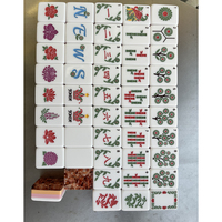 Ensemble de mahjong américain pliable en acrylique personnalisé de 160 pièces avec tuiles gravées personnalisées, cadeau de luxe pour les femmes