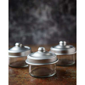 Daniele F. Juego de Tres Frascos de Almacenamiento de Aluminio Cristalino Ecológicos de 400 ml con Tapas para Uso en la Cocina - Contenedor para Especias, Sal y Condimentos - Product Image 4