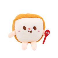 Vente en gros de jouets pour chiens au design mignon Peluche pour animaux de compagnie Hamburger Frites Restauration rapide Style Petit chien Chat Chiots Jouets Fournitures