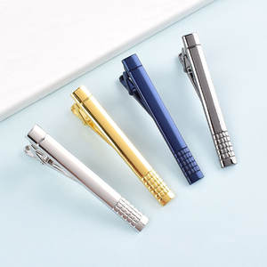 卸売りカスタムOEMメンズメタルシルバーゴールドタイクリップホルダースクエア形状おしゃれな無地留め金スキニータイバーピンギフト - Product Image 3