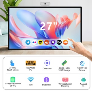 27"Portable Smart Touch Screen <b>TV</b> Android 13 Rotatable TouchScreen Rolling Monitor Television on Wheels Portable <b>Tv</b> - Product Image 5