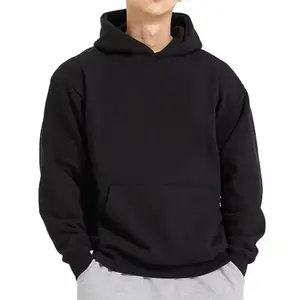 High Quality Blank Baggy Hoodies Men Custom Logo Heavyweight Fleece Cotton Pullover Hoodie Men Sweatshirts