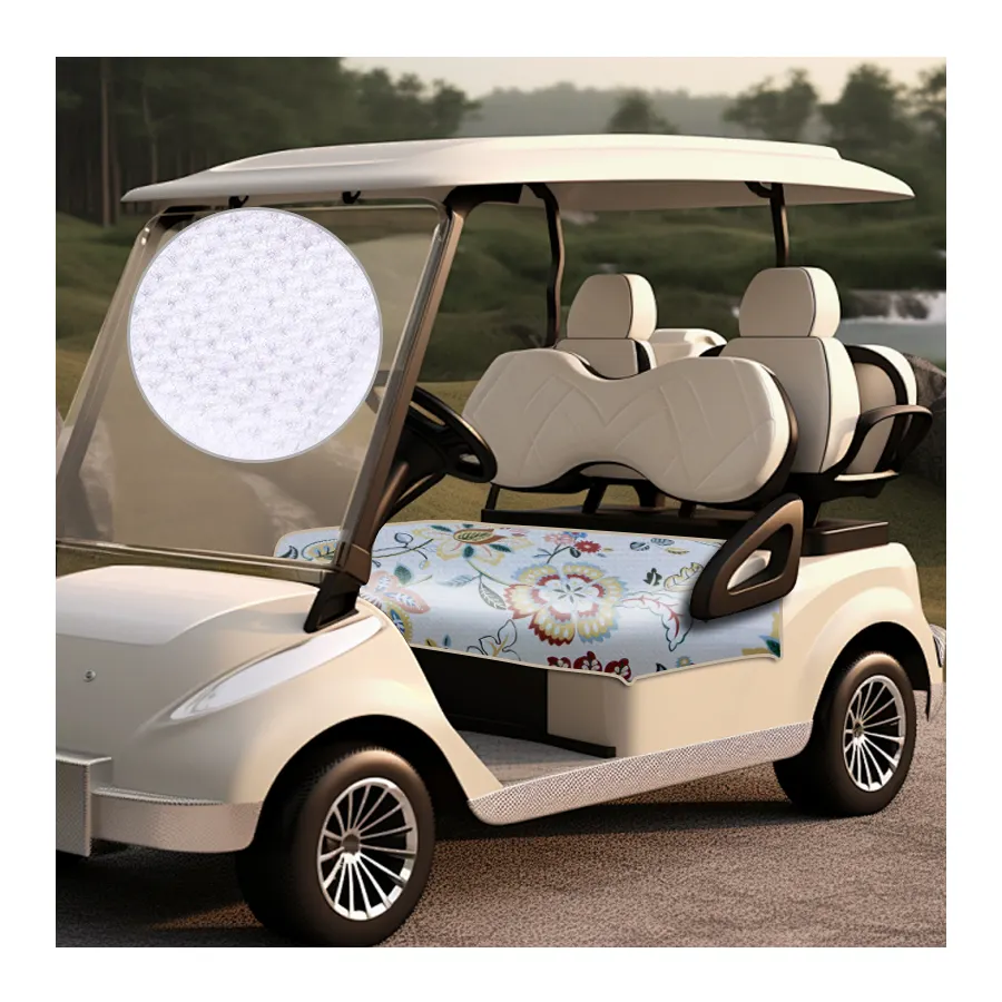 Hızlı kuru özel Logo renkli Golf arabası klozet kapağı s özel 2 kişi mikrofiber Golf arabası klozet kapağı