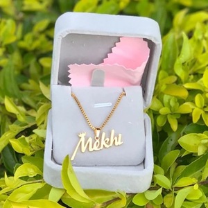 Customized Rose Gold Plated Simple <b>Name</b> Logo <b>Necklace</b> for Women Men 316L Stainless Steel With <b>Custom</b> Pendant Jewelry - Product Image 4