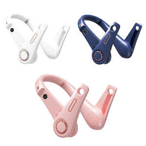Ventilateur portable USB rechargeable à fixation tour de cou, contrôle numérique, en plastique, pliable, à suspendre, pour voiture et extérieur - Product Image 2