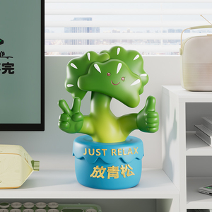 Adorno de Escritorio con Forma de Brócoli, Alivio Terapéutico del Estrés, Decoración de Escritorio de Oficina, Regalo para Profesores - Product Image 3