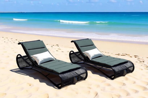 Modern Mail Order Hot Selling <strong>Cheap</strong> Outdoor S-shaped Adjustable Sunbed Stackable Chaise <strong>Sunlounge</strong> Chair Sunbathing Recliner Set - Product Image 2