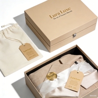 Boîte cadeau de luxe personnalisée, robuste, écologique, recyclable, en carton avec laminage mat, pour chaussettes et vêtements