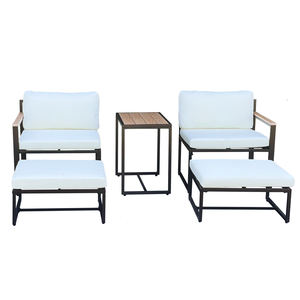 YASN 5 pz metallo balcone Set di mobili <span class=keywords><strong>da</strong></span> <span class=keywords><strong>giardino</strong></span> divano con tavolino per cortile <span class=keywords><strong>in</strong></span> <span class=keywords><strong>ferro</strong></span> Patio angolo divano Set mobili - Product Image 5